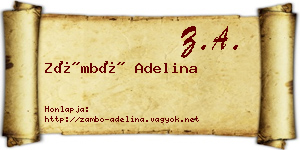 Zámbó Adelina névjegykártya