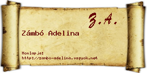 Zámbó Adelina névjegykártya